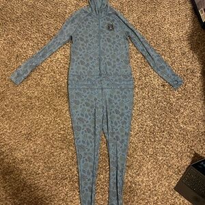 Floral Blue Women’s One Piece Ninja Suit